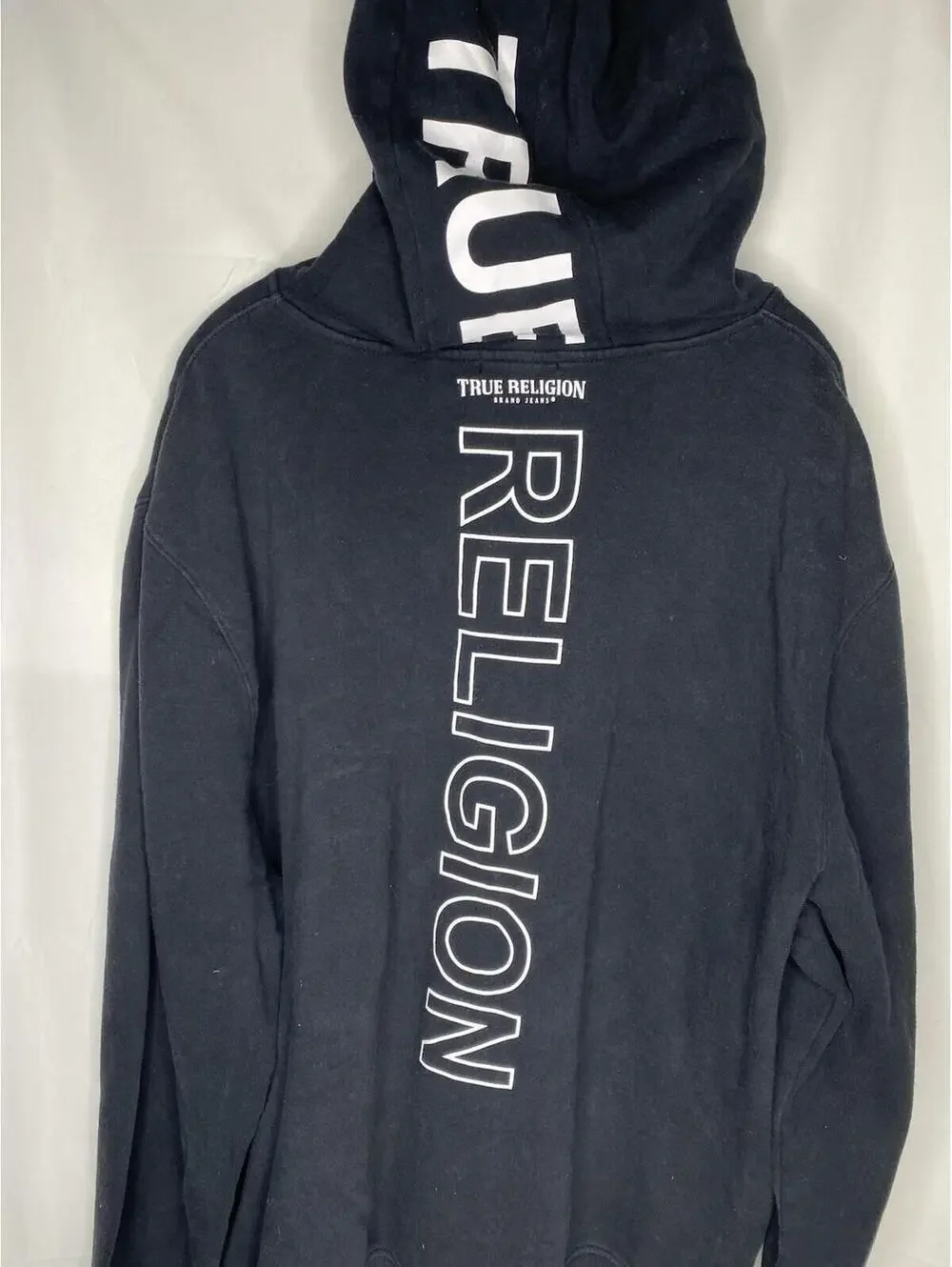 True Religion Black Full Zip Hoodie Adult XXX Large